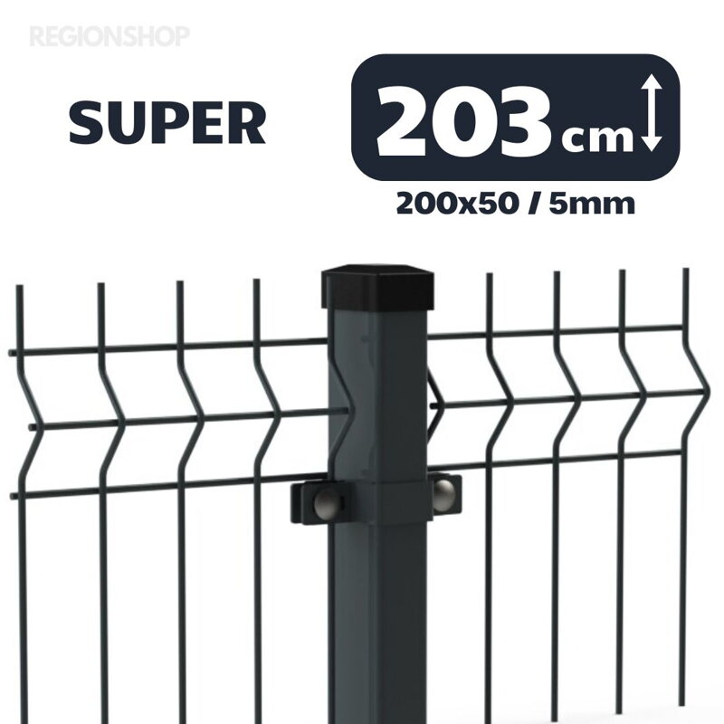 3D Panel SUPER - 2,03/2,5m(200x50;5) - Antracit